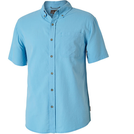 Royal Robbins Mid-Coast Seersucker Short Sleeve - Men's -Bluejay-Small