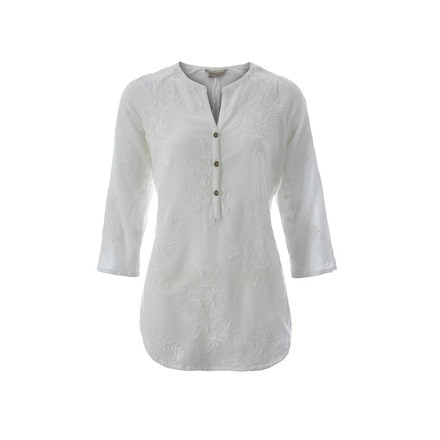 Royal Robbins Oasis Tunic II 3/4 Sleeve Shirt - Women's, White, Small Y622002-WHITE-S