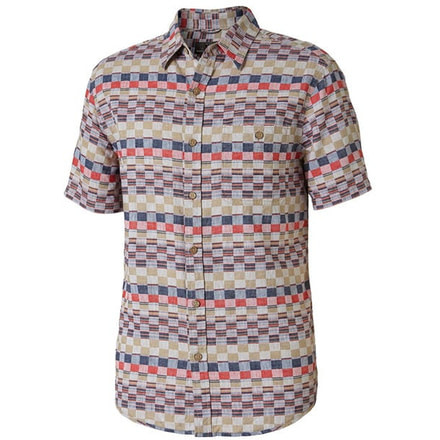Royal Robbins Slab City Dobby Short Sleeve - Men's-Crimson-Small
