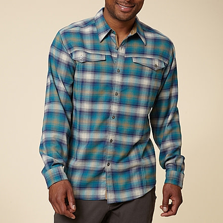 Royal Robbins Taos Heathered Flannel Long Sleeve-Taupe-Small
