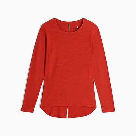 Royal Robbins Vacationer Stripe Tee Long Sleeve - Womens, Redwood Str, Small, Y612021632S