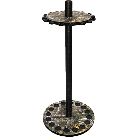 Rush Creek Creations 16 Round Rod Storage Rack with 38mm Steel Post, Camouflage Realtree / Black, 39-7009