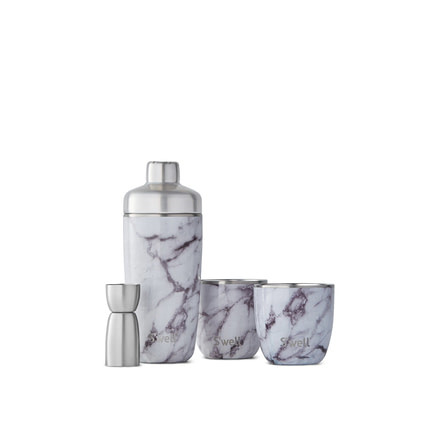 S'well Barware Cocktail Set White Marble 12000-B18-00910
