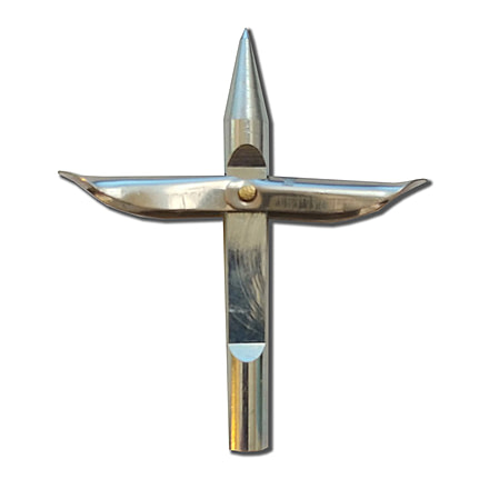 SA Sports Outdoor Gear Drophog Double Barb Female Threaded Tip Fishing Tool, Chrome, 3.5in, 767