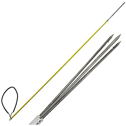 SA Sports Outdoor Gear Drophog Lancer One Piece Polespear w/ 3 Prong Barbed Paralyzer Tip Fishing Tool, 72in, Yellow, 729