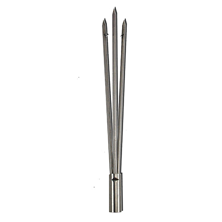 SA Sports Outdoor Gear Drophog Paralyzer Three Prong Barbed Pole Spear Female Threaded Tip Fishing Tool, 11in, 8mm, Chrome, 736