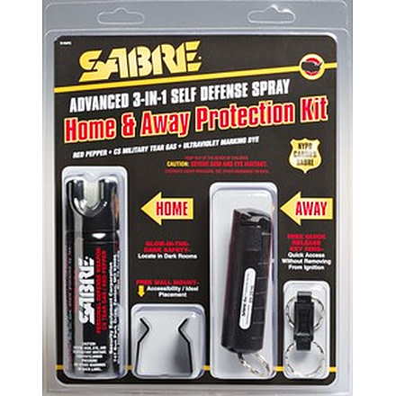 Sabre Home Away Protection Kit Advanced 3-in-1 Formula, Black S-HAPK
