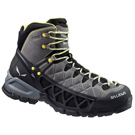 Salewa Alp Flow Mid GTX Hiking Boot - Men's-Smoke/Yellow-Medium-9 US