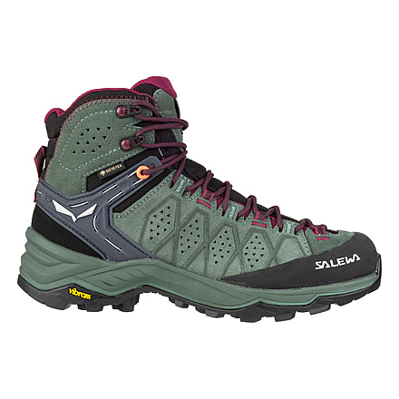 Salewa Alp Trainer 2 Mid GTX Hiking Boots - Womens, Duck Green/Rhododendon, 7.5, 00-0000061383-5085-7.5