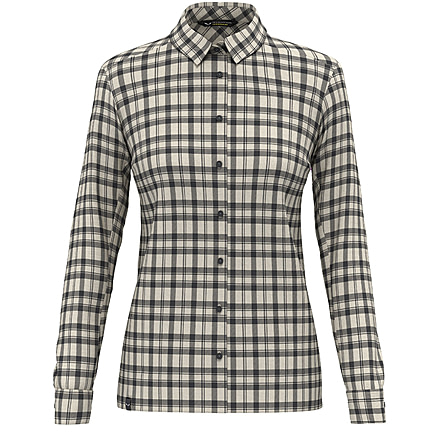 Salewa Fanes Flannel 5Pl Long Sleeve Shirt - Womens, Oatmeal/Black Out, Large, 28447-7269-L