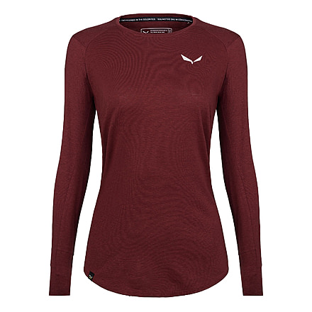 Salewa Lavaredo Hemp Long Sleeve Tee - Womens, Syrah, Large, 28523-1570-L