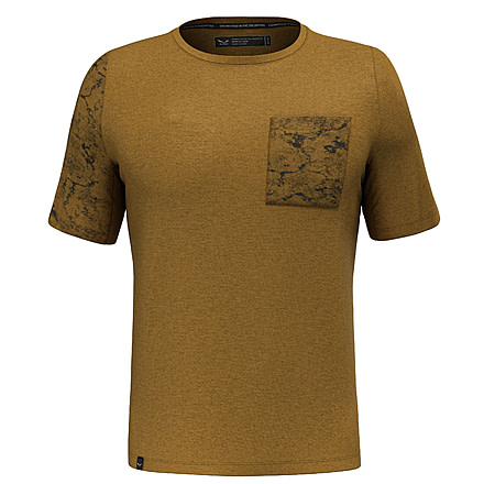 Salewa Lavaredo Hemp Pocket T-Shirt - Mens, Golden Brown, Small, 28635-7020-S