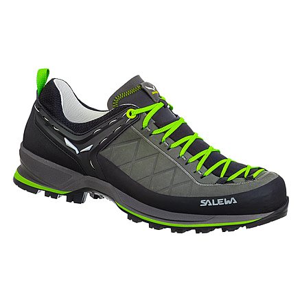 Salewa MTN Trainer 2 Leather Hiking Shoes - Mens, Smoked/Fluo Green, 7, 00-0000061357-471-7