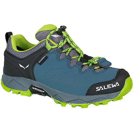 Salewa MTN Trainer WP Hiking Boots - Kids, Dark Denim/Cactus, 2, 00-0000064008-361-2