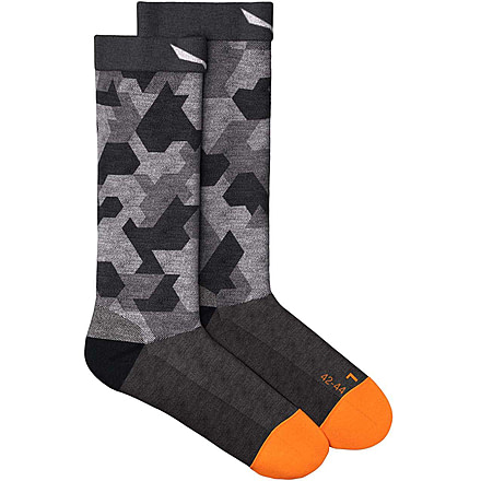 Salewa Pedroc Camu Am M Crew Sock - Men's, Black Out, L, 00-0000069039-911-L, Black Out, 45-47, 00-0000069039-0911-L