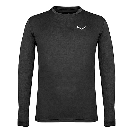 Salewa Puez Melange Dry Long Sleeve Tee - Mens, Black Out Melange, Medium, 27453-911-M