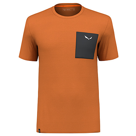 Salewa Pure Logo Pocket AM T-Shirt - Men, Extra Small, Autumnal Melange, 00-0000028342-4176-XS