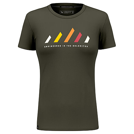 Salewa Pure Stripes Dry T-Shirt - Women's, Dark Olive, S, 00-0000028640-5280-S