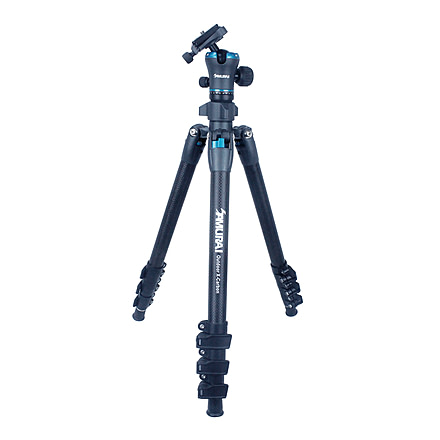 SAMURAI Outdoor-X Carbon 4-Section Carbon Fiber Compact w/Ball Head Travel Tripod, Black, OUTDOORX