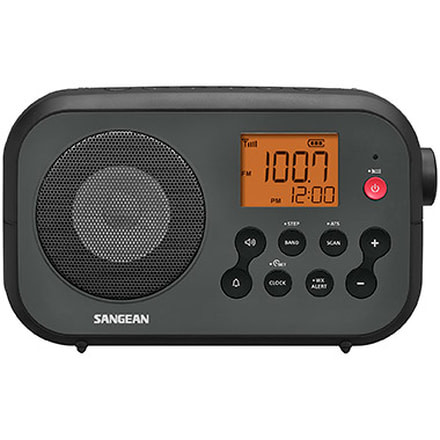 Sangean AM/FM NOAA Weather Alert Digital Tuning Portable Radio, Black, PR-D12