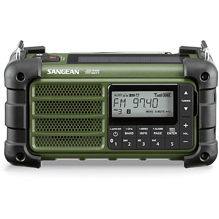 Sangean AM/FM-RDS/Bluetooth/AUX/Weather Alert Multi-Powered Digital Tuning Radio, Forest Green, MMR-99