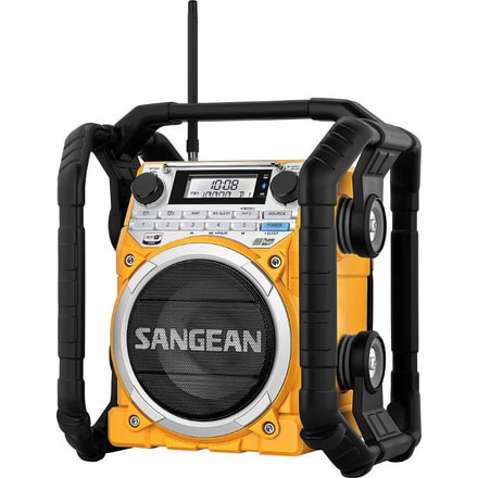 Sangean AM/FM/WX/Bluetooth Aux-in Rugged Rechargable Digital Tuning Radio, Yellow, Medium, U-4
