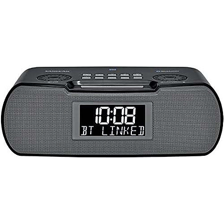 Sangean FM-RDS/AM/Bluetooth/Aux-in/USB Charging Digital Tuning Clock Radio, Black, Small, RCR-20