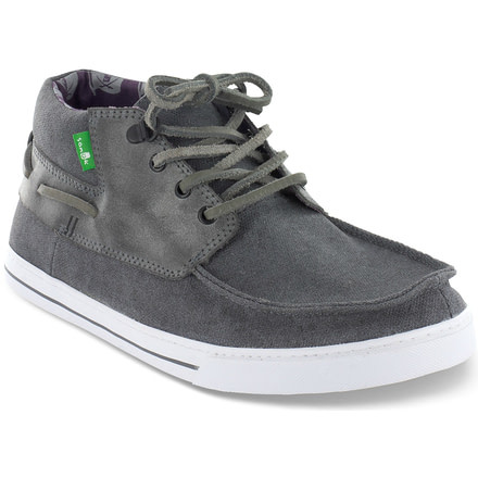 Sanuk Schooner Casual Shoe - Mens-Charcoal-Medium-10 US