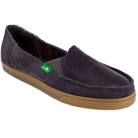 Sanuk Standard Corduroy Casual Shoe - Women's-Charcoal-6 US