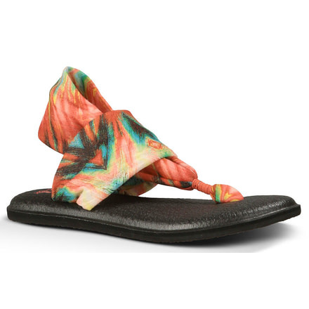 Sanuk Yoga Sling 2 Print Sandal - Womens-Watermelon/Multi-Medium-7 US