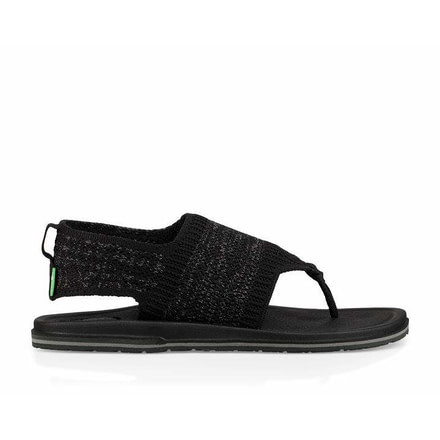 Sanuk Yoga Sling 3 Knit Sandals - Womens, Black, 6, 1100351-BLK-06