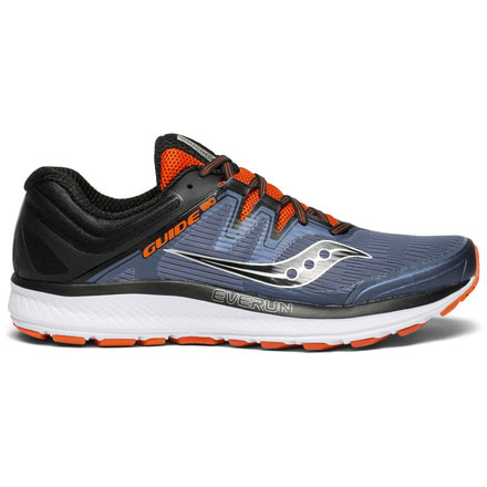 Saucony Guide Iso Road Running Shoes - Mens, Grey/Black/Orange, 11 US, S20415-5-11 US