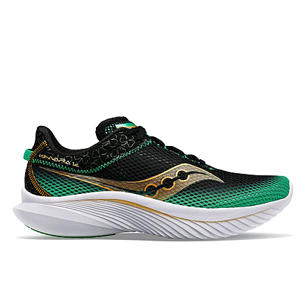 Saucony Kinvara 14 Shoes - Mens, Black/Green, 14, Medium, S20823-18-001-M-14