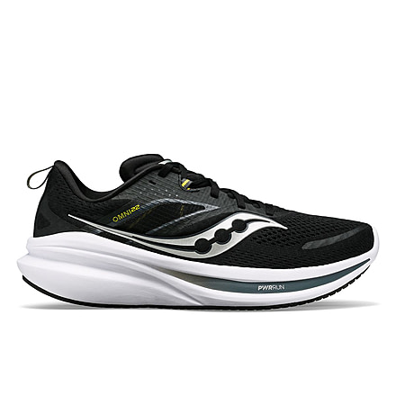Saucony Omni 22 Shoes - Mens, Black/White, 8.5, Wide, S20927-100-001-M-8.5