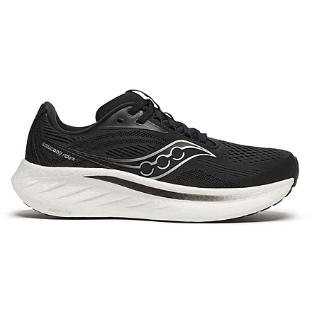 Saucony Ride 18 - Womens, Black/White, 10, S11000-100-M-10