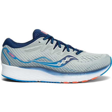 Saucony Ride ISO 2 - Men's, Grey/Blue, Wide, 9, S20515-1-Wide-9