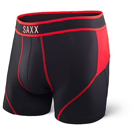 SAXX Kinetic Boxer Brief - Mens, Black/Red, S, SXBB27-REB-S