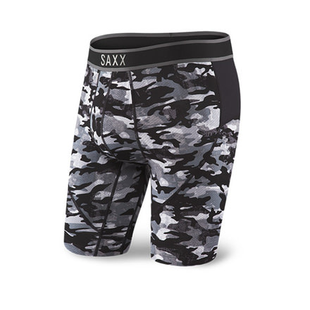 Saxx Kinetic Long Leg - Mens, Shutter Grey Camo, Extra Large, SXLL27 GRC XL