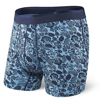 SAXX Platinum Boxer Brief Fly - Mens, Blue Jungle Jam, Extra Large, SXBB42F-JJM-XL