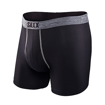 SAXX Platinum Boxer Brief w/Fly - Men's, Black/Dark Gray, M, SXBB41F-BLK-M