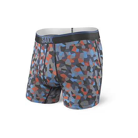 Saxx Quest 2.0 Print Boxer Fly - Mens, Navy Tile Camo, 2XL, SXBB71F NTC XXL