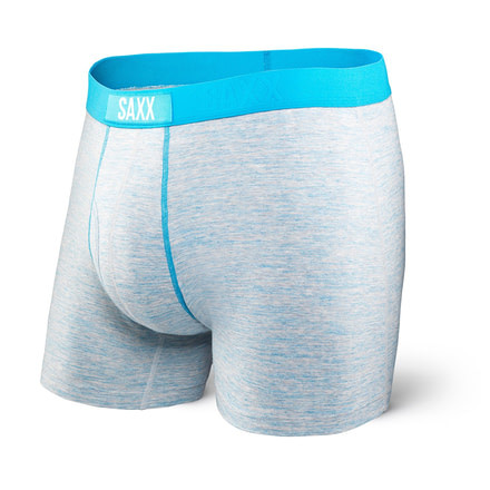 Saxx Ultra Tri-Blend Boxer Fly - Men's -Blue Heather-Large