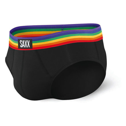 SAXX Undercover Briefs - Mens, Black Rainbow, Medium, SXBR19-BPR-M