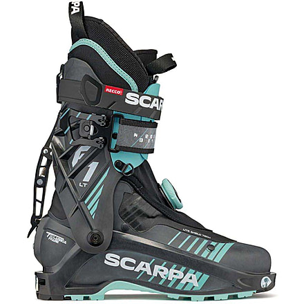 Scarpa F1 LT Race Boot - Womens, Carbon/Aqua, 25, 12172/502-CbnAqua-25.0