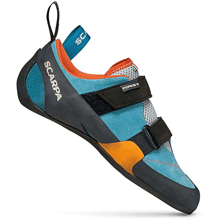 Scarpa Force V Climbing Shoes - Womens, Ice Fall/Mandarin Red, 41.5, 70018/002-IfallMred-41.5