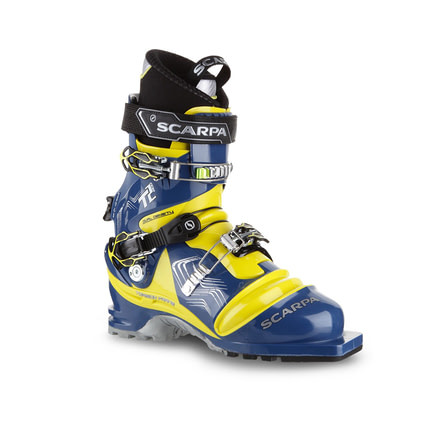 Scarpa T2 Eco Telemark Boots - Mens, True Blue/Acid Green, 25, 12211/501.3-TblAgrn-25.0
