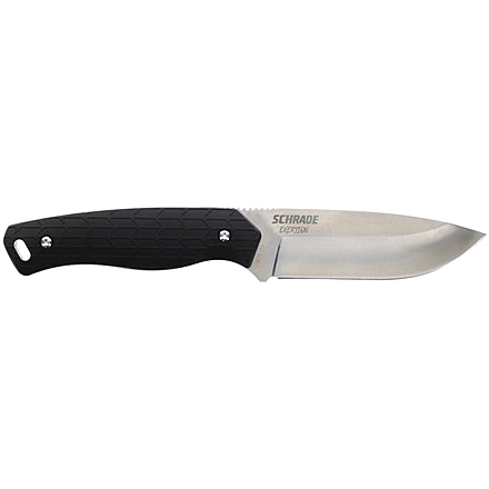 Schrade Exertion Drop Point Fixed Blade Knife, AUS-10 Stainless Steel Blade, 1159309