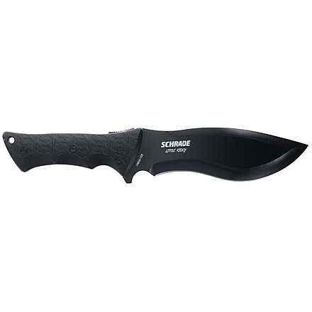Schrade Little Ricky Fixed Blade Knife, 65Mn Steel, Non-Sleep Rubberized Handle, 1182513