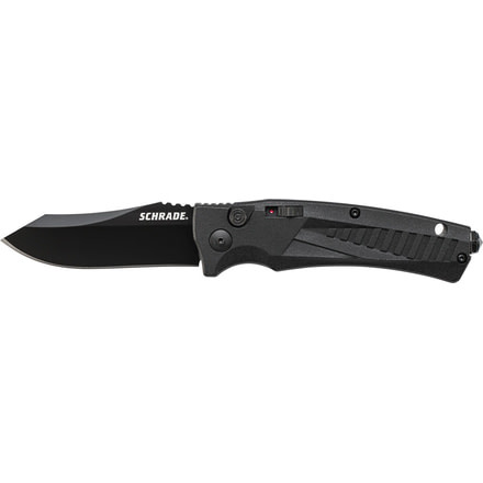 Push Button Lock Folding Knife, Black / Silver, Medium