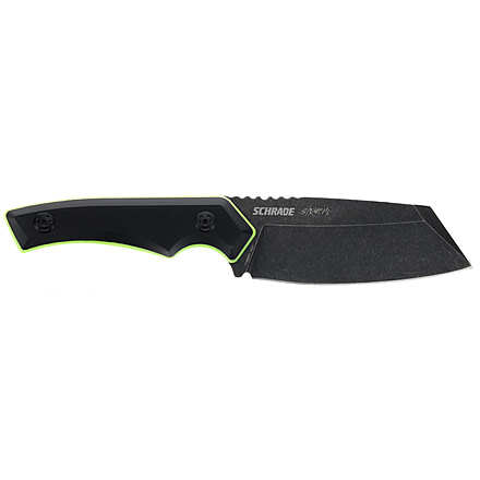 Schrade Stryche Fixed Blade Knife, 2.75in, Stainless Steel, Cleaver Blade, Black Matte G-10 Handle, 1159328